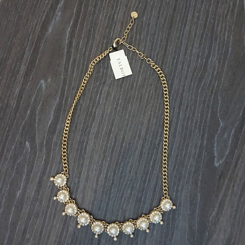 Talbots Faux Pearl Statement Necklace